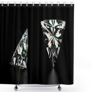 Personality  Trillion Cut Diamond Shower Curtains