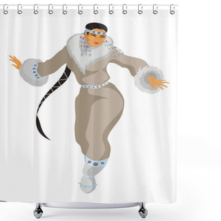 Personality  The Chukchi Girl Dances Shower Curtains