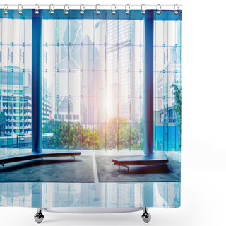 Personality  Office Building Shower Curtains