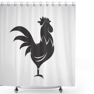 Personality  Vector Image Of An Cock On White Background Shower Curtains