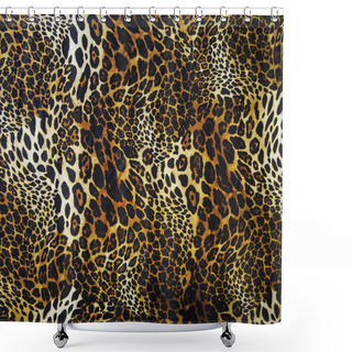 Personality  Leopard Skin Seamless Background Shower Curtains