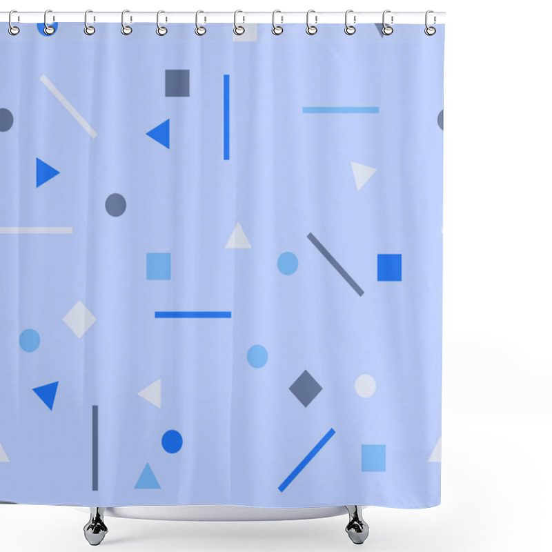 Personality  chaotic geometrical shapes shower curtains