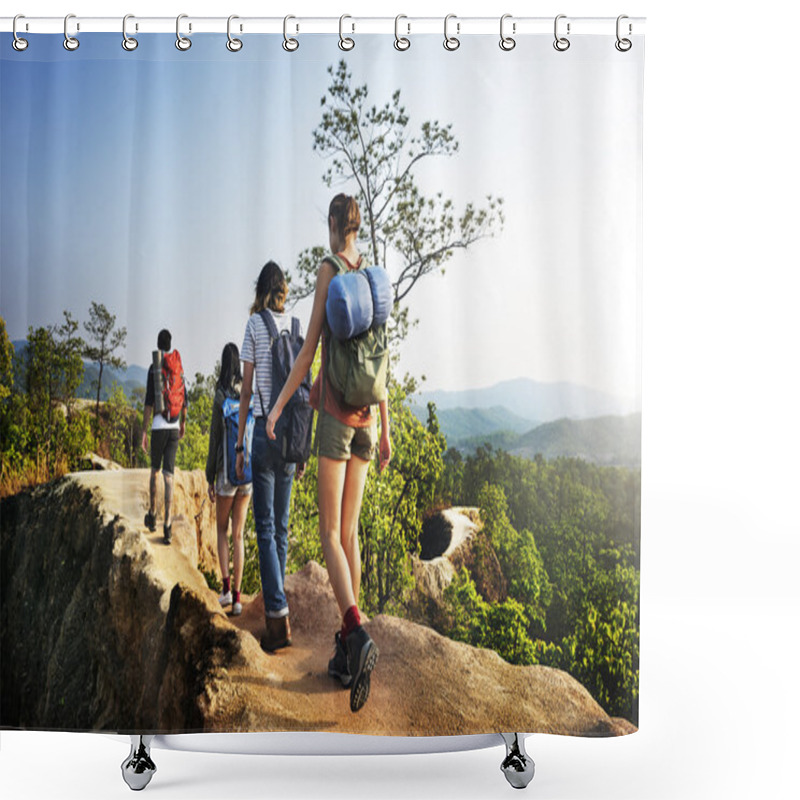 Personality  People Walking In Nature Shower Curtains