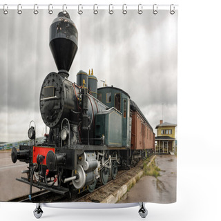 Personality  Old Steam Train. Shower Curtains