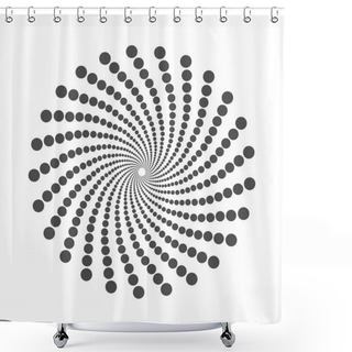 Personality  Abstract Dotted Design Element Shower Curtains