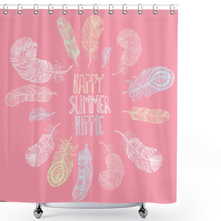 Personality  Happy. Summer. Hippie. Shower Curtains