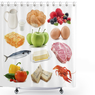 Personality  Useful Food Shower Curtains