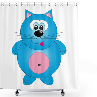 Personality  Cute Bear. Vector Illustration Shower Curtains