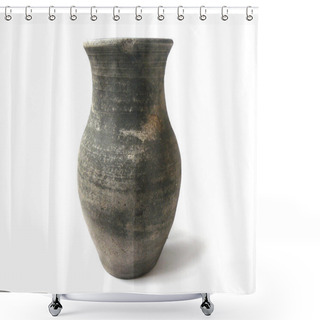 Personality  Antique Vase On The Side, Clay Jug 100 Years Amphorae, Headstock Stock Image, Nostalgishop Shower Curtains