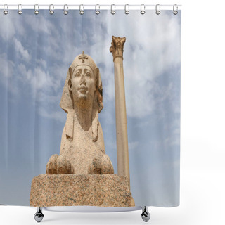 Personality  Pompey Pillar In Alexandria, Egypt Shower Curtains