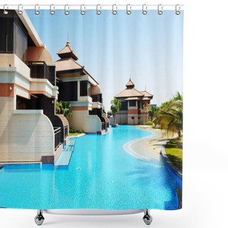 Personality  The Luxury Villas In Thai Style Hotel On Palm Jumeirah Man-made  Shower Curtains