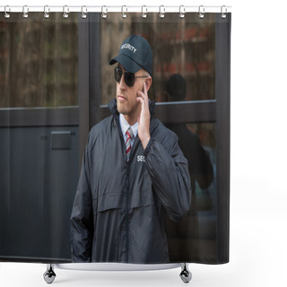 Personality  Security Guard Standing Shower Curtains