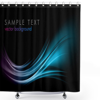 Personality  Blue Waves Shower Curtains