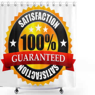 Personality  Satisfaction Guarantee Seal Icon Shower Curtains