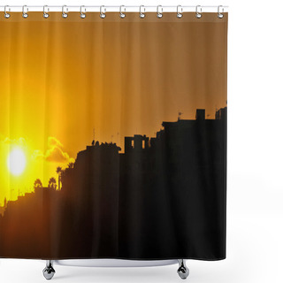 Personality  Sunset Over The Atlantic Ocean Shower Curtains