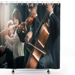 Personality  Classical Music Concert: Symphony Orchestra On Stage Shower Curtains