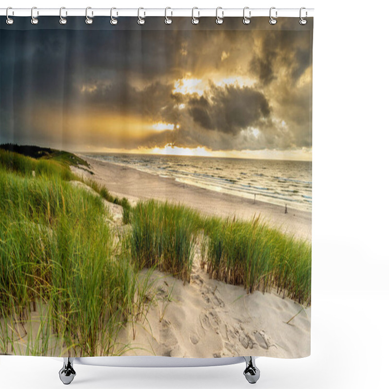 Personality  Beautiful See Landscape Panorama, Dune Close To Baltic See, Slow Shower Curtains