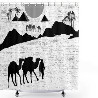 Personality  Bedouin Camel Caravan Shower Curtains