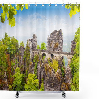 Personality  Amazing View Of Bastei Bridge Shower Curtains