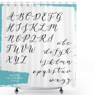 Personality  Modern Calligraphy Style Shower Curtains
