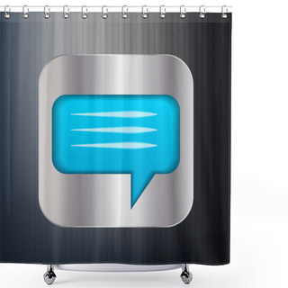 Personality  Metallic Speech Bubble Icon. Shower Curtains