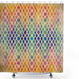 Personality  Grunge Mosaic Background Shower Curtains