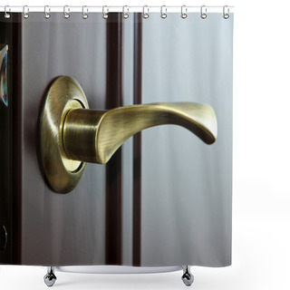 Personality  Door Handle Close-up Shower Curtains