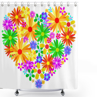 Personality  Spring Heart Shower Curtains