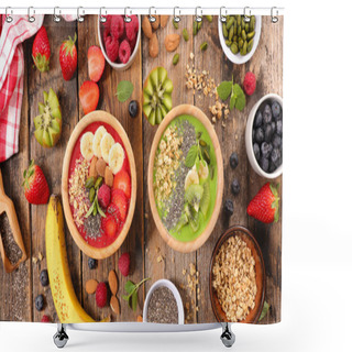 Personality  Healthy Breakfast Composition Shower Curtains