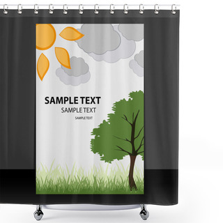 Personality  Flyer Or Cover Design - Spring, Summertime Shower Curtains