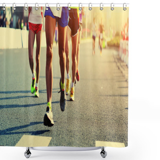 Personality  Marathon Running Race Shower Curtains