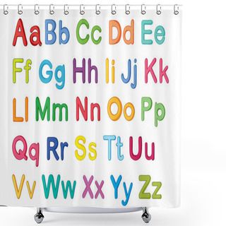 Personality  English Alphabets Shower Curtains