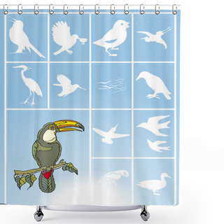 Personality  Uccelli Shower Curtains