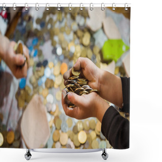 Personality  Children Believe And Consider The Coin From A Broken Penny. Shower Curtains