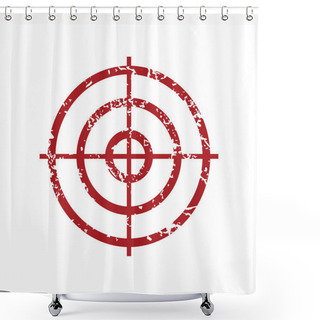 Personality  Aim Red Grunge Icon Shower Curtains