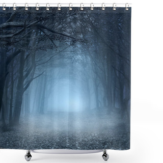 Personality  Road In  Forest Shower Curtains