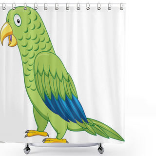 Personality  Green Parrot Shower Curtains