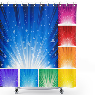 Personality  Star Burst Background Shower Curtains