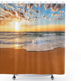 Personality  Sea Sunrise And Blue Sky. Shower Curtains