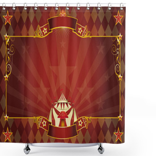 Personality  Horizontal Rhombus Circus Background Shower Curtains