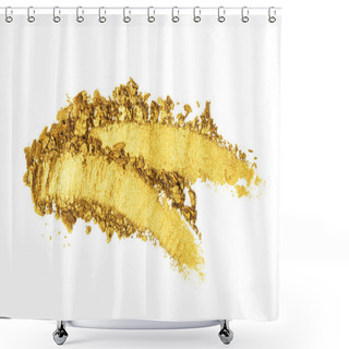 Personality  Broken Golden Eye Shadow Set Isolated On White Shower Curtains