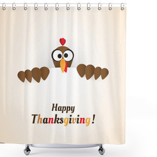 Personality  Happy Thanksgiving Card Design Shower Curtains