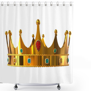 Personality  Golden Crown Shower Curtains