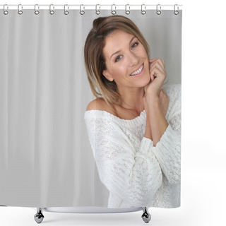 Personality  Beautiful Mature Woman Shower Curtains