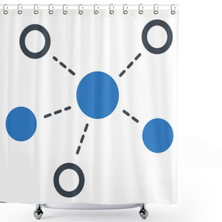 Personality  Virtual Links Icon Shower Curtains