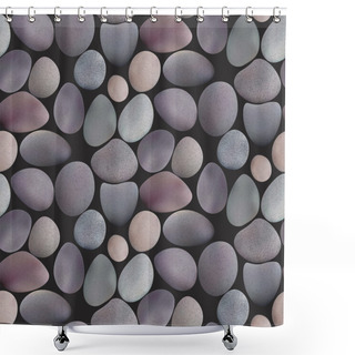 Personality  Sea River Pebbles Shower Curtains