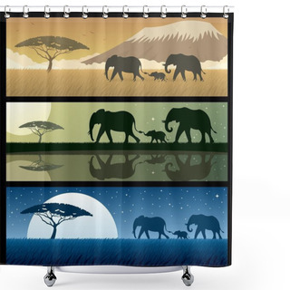 Personality  Africa Landscapes 2 Shower Curtains