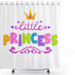 Personality  Cute Vector Illustration For Girls T-shirt Print, Little Princes Shower Curtains