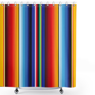 Personality  Mexican Blanket Stripes Seamless Vector Pattern. Background For Cinco De Mayo Party Decor Or Mexican Food Restaurant Menu. Shower Curtains