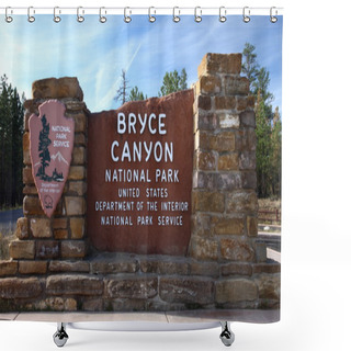 Personality  Entrance Of Bryce Canyon NP Shower Curtains